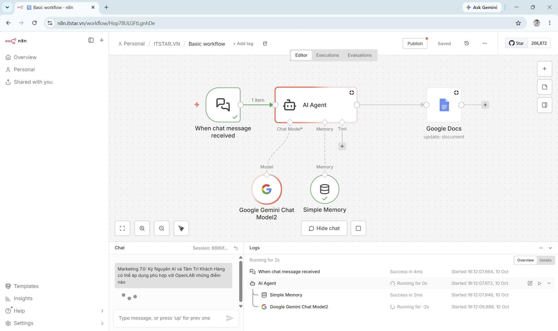 Ứng dụng trợ lý AI, AI Agent, workflow và cổng tri thức